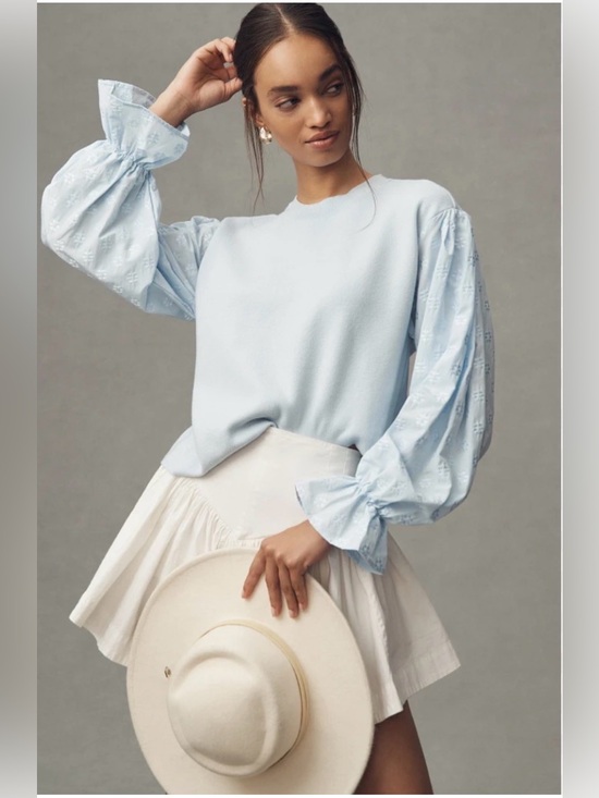 Anthropologie Tops - 🆕 ANTHROPOLOGIE Puff Sleeve Pullover Sweater